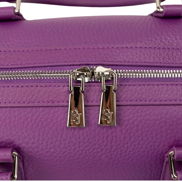 SOLD: Sassy Jones Leather Dottie Classic Tote - Grape - Picture 3 of 6